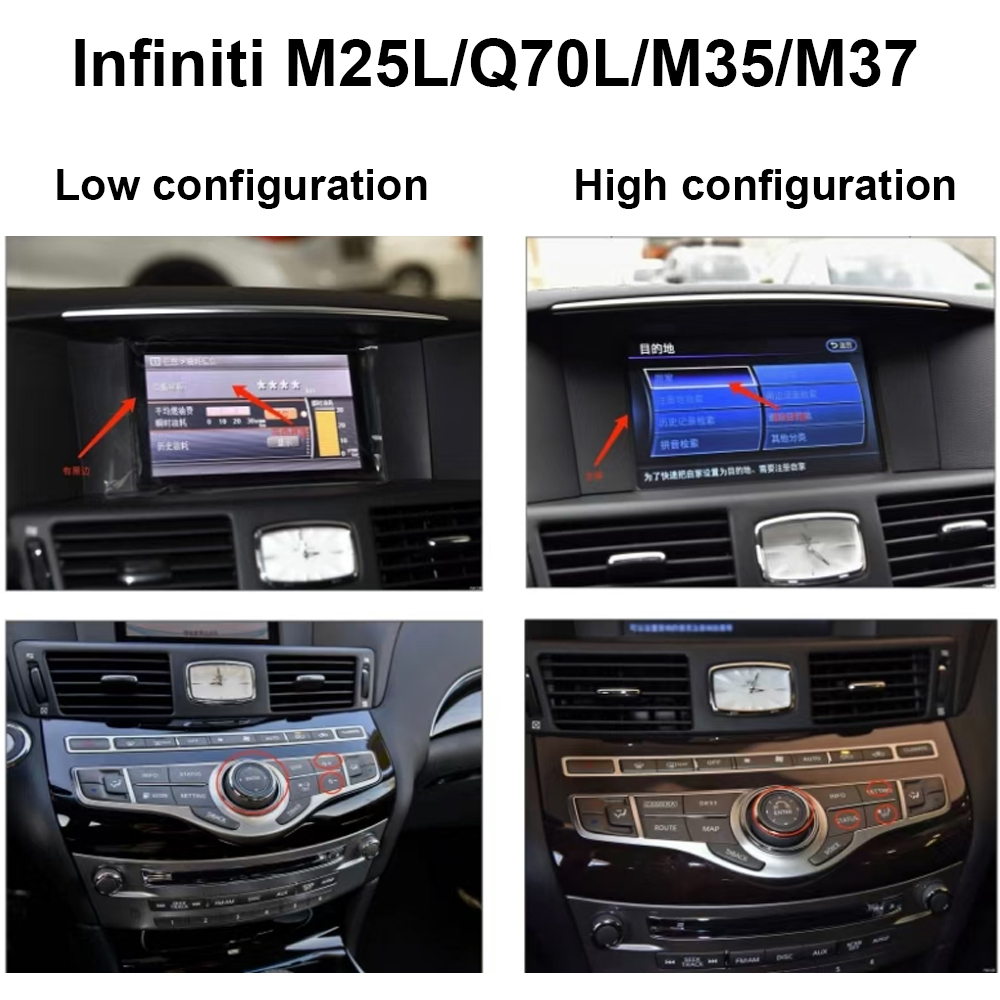 Q70L M25L M37 Y51 M35 Android Car Screen Auto Electronics Wireless CarPlay Android Auto for 2012 - 2019 Infiniti Nissan - Image 3