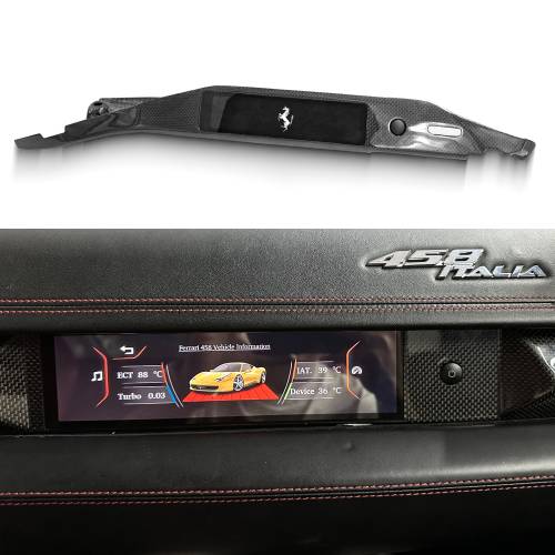 Ferrari F488 F458 488 Passenger Pilot Display Screen Full Carbon Fibre Shell Digital Dashboard Mile KMH LHD/RHD Suitable for Ferrari 488