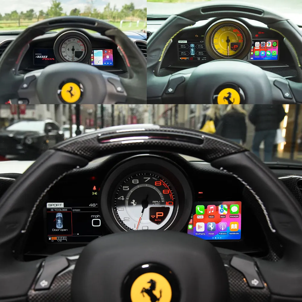 Ferrari 458 (F142) 488 (F142M) F12Berlinetta (F152) F8 (F142MFL) 812 Superfast (F152M) GTC4Lusso (F151M) Portofino (F164) California T (F149M) Roma (F169) SF90 (F173) 2009-2023 FRI Apple Carplay and Android Auto Kit - Image 5